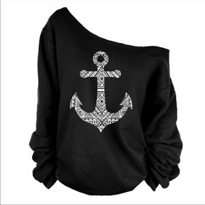 Black anchor sweater